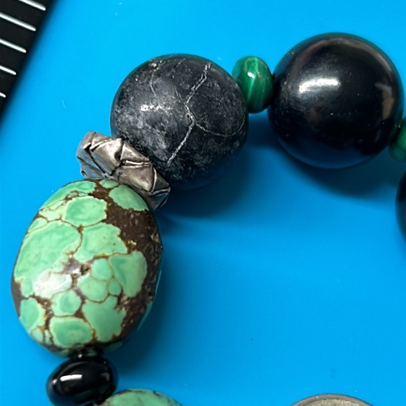 🖤Vtg Turquoise Sterling Silver bracelet - Picture 11 of 14